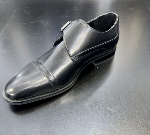 Giorgio Venturi Leather Black Monk Strap