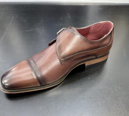 Giorgio Venturi Leather Brown Monk Strap