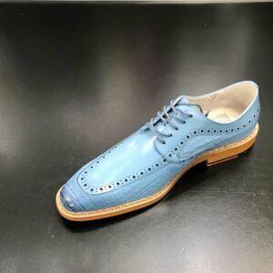 Giovanni Terrence Leather Lt Blue Dress Shoe