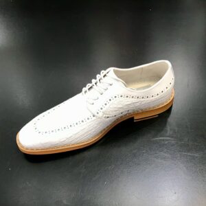 Giovanni Terrence Leather White Dress Shoe