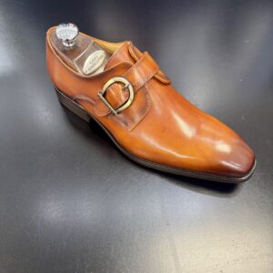 Carrucci Leather<Br Cognac Monk Strap