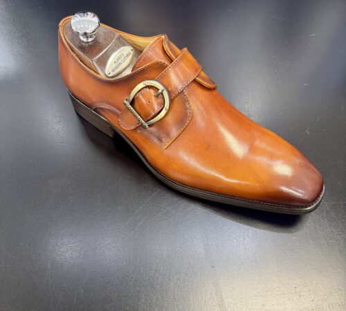 Carrucci Cognac Monk Strap