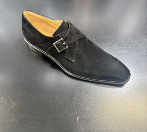 Mezlan Suede Albini Black Monk Strap