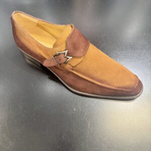 Mezlan Suede Diesel <Br>Cognac Monk Strap