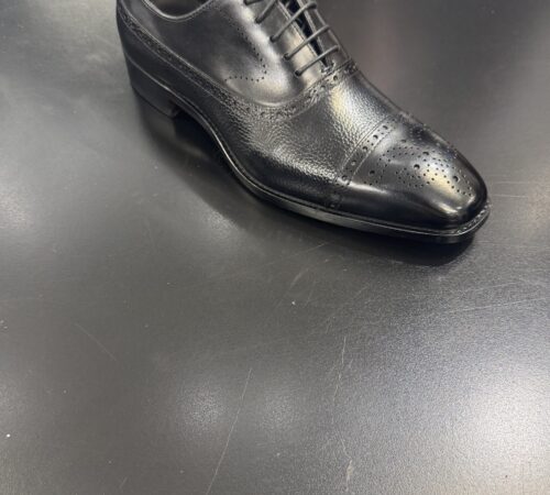 Carrucci Leather Black Lace Up