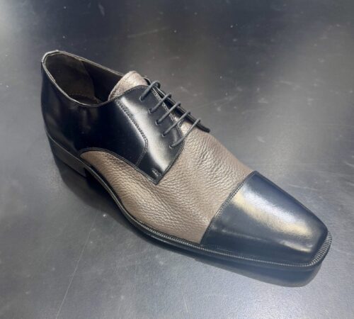 Belvedere Studio Black & Grey Calf & Deerskin