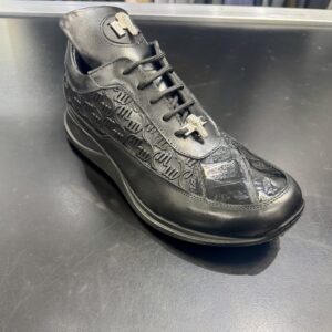 Mauri Black Alligator Casual Shoe
