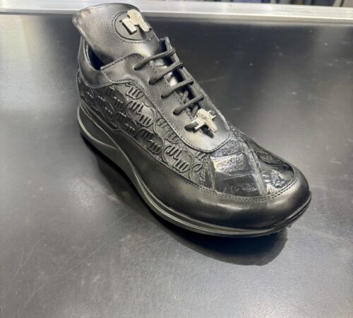 Mauri Black Alligator Casual Shoe