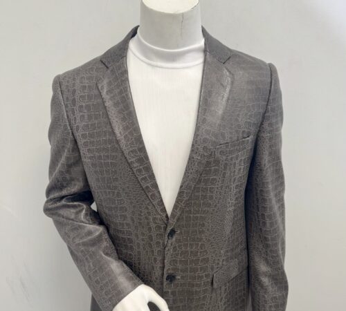 Bassiri Alligator Print Grey Sport Coat