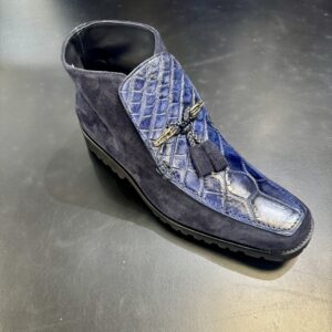 Mauri Navy Alligator & Suede Shoe