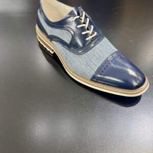 Giovanni Sinclair Leather Sapphire Blue Dress Shoe