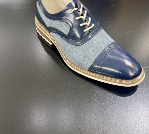 Giovanni Sinclair Sapphire Blue Leather Dress Shoe