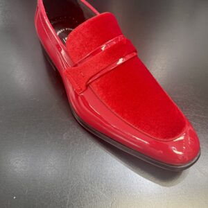 Stacy Adams Red Patent Leather & Suede