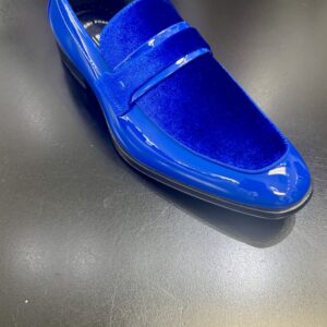 Stacy Adams Royal Blue Patent Leather & Suede