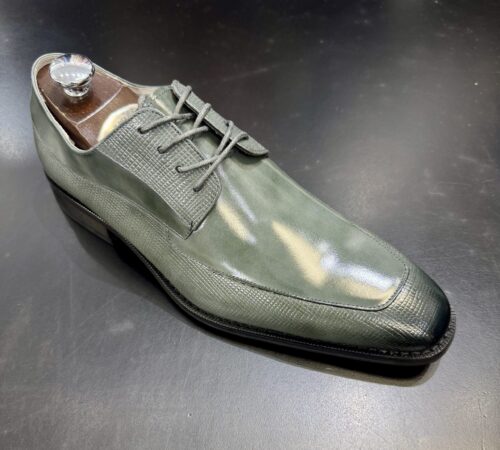 Giovanni Asher Grey Leather Lace up