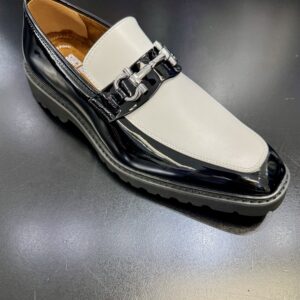 Stacy Adams Leather<Br>Black & White Loafer