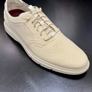 Stacy Adams Leather<Br>Cream Lace-Up Synchro